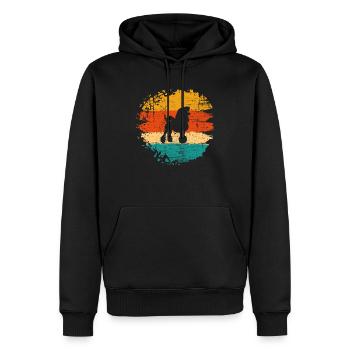 Poodle dog lover Retro vintage Gift idea - Männer Premium Bio Hoodie - Schwarz - Vorne - Nico (187cm)