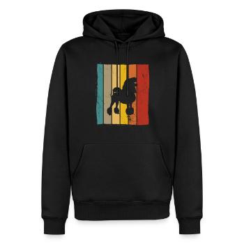 Poodle dog lover Retro vintage Gift idea - Männer Premium Bio Hoodie - Schwarz - Vorne - Nico (187cm)