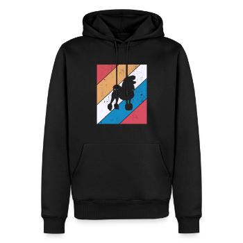 Poodle dog lover Retro vintage Gift idea - Männer Premium Bio Hoodie - Schwarz - Vorne - Nico (187cm)