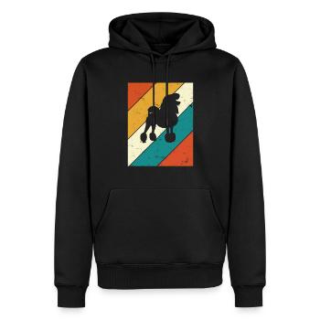 Poodle dog lover Retro vintage Gift idea - Männer Premium Bio Hoodie - Schwarz - Vorne - Nico (187cm)