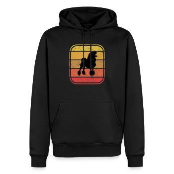 Poodle dog lover Retro vintage Gift idea - Männer Premium Bio Hoodie - Schwarz - Vorne - Nico (187cm)