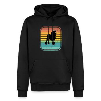 Poodle dog lover Retro vintage Gift idea - Männer Premium Bio Hoodie - Schwarz - Vorne - Nico (187cm)