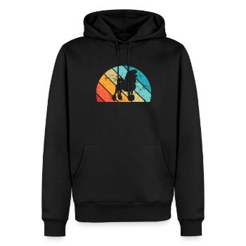 Poodle dog lover Retro vintage Gift idea - Männer Premium Bio Hoodie - Schwarz - Vorne - Nico (187cm)