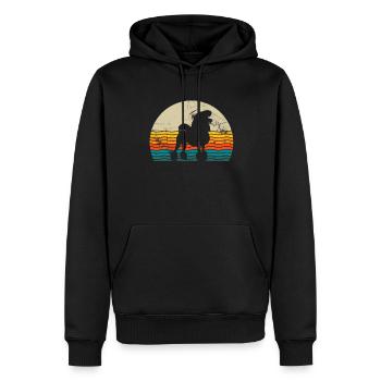 Poodle dog lover Retro vintage Gift idea - Männer Premium Bio Hoodie - Schwarz - Vorne - Nico (187cm)