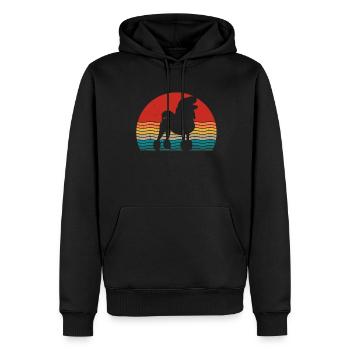 Poodle dog lover Retro vintage Gift idea - Männer Premium Bio Hoodie - Schwarz - Vorne - Nico (187cm)