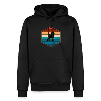 Poodle dog lover Retro vintage Gift idea - Männer Premium Bio Hoodie - Schwarz - Vorne - Nico (187cm)