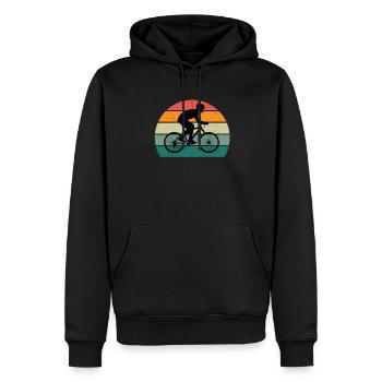 Fahrrad Fahrradfahren Fahrradfahrer Stadtrad Rad - Männer Premium Bio Hoodie - Schwarz - Vorne - Nico (187cm)