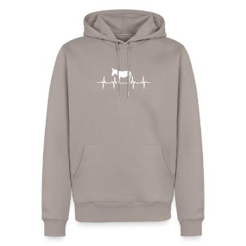 Eselin Graue Tiere IA störisches Tier Reiten Esel - Männer Premium Bio Hoodie - Taupe - Vorne - Nico (187cm)