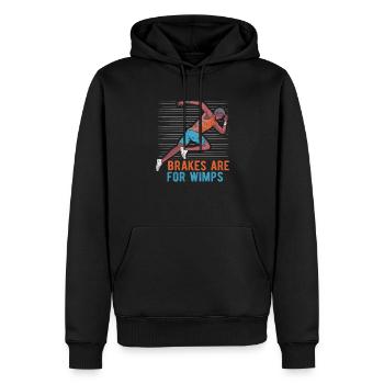Running Marathon Runner Running - Sweat à capuche Premium bio Homme - noir - Devant - Nico (187cm)