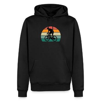 Fahrrad Fahrradfahren Fahrradfahrer Stadtrad Rad - Männer Premium Bio Hoodie - Schwarz - Vorne - Nico (187cm)