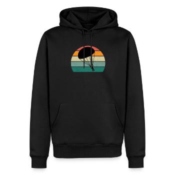 Parachute Skydiving Parachutists - Men’s Premium Organic Hoodie - black - Front - Nico (187cm)