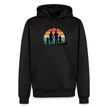 Family Mama Papa Child Son Daughter Aunt Uncle - Men’s Premium Organic Hoodie - black - Front - Nico (187cm)