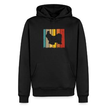 Shih Tzu amoureux des chiens Retro vintage Idée cadeau - Sweat à capuche Premium bio Homme - noir - Devant - Nico (187cm)