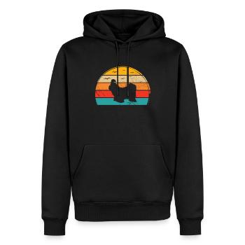 Shih Tzu amoureux des chiens Retro vintage Idée cadeau - Sweat à capuche Premium bio Homme - noir - Devant - Nico (187cm)