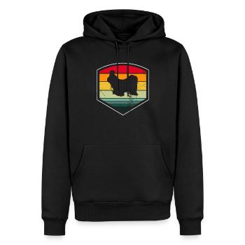 Shih Tzu amoureux des chiens Retro vintage Idée cadeau - Sweat à capuche Premium bio Homme - noir - Devant - Nico (187cm)