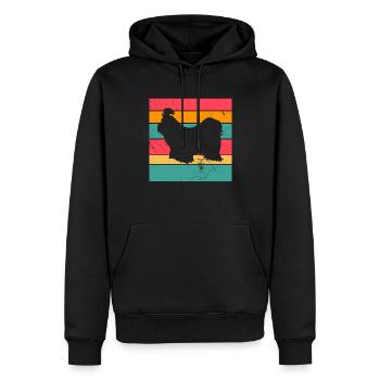 Shih Tzu amoureux des chiens Retro vintage Idée cadeau - Sweat à capuche Premium bio Homme - noir - Devant - Nico (187cm)