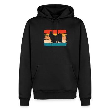 Shih Tzu amoureux des chiens Retro vintage Idée cadeau - Sweat à capuche Premium bio Homme - noir - Devant - Nico (187cm)