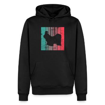 Shih Tzu amoureux des chiens Retro vintage Idée cadeau - Sweat à capuche Premium bio Homme - noir - Devant - Nico (187cm)