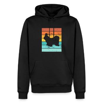 Shih Tzu amoureux des chiens Retro vintage Idée cadeau - Sweat à capuche Premium bio Homme - noir - Devant - Nico (187cm)