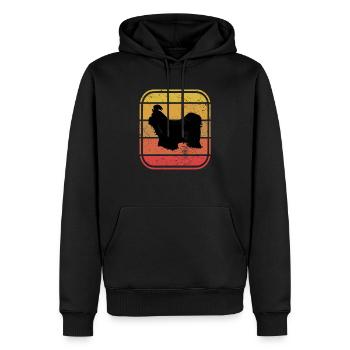 Shih Tzu dog lover Retro vintage Gift idea - Männer Premium Bio Hoodie - Schwarz - Vorne - Nico (187cm)