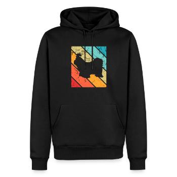 Shih Tzu dog lover Retro vintage Gift idea - Männer Premium Bio Hoodie - Schwarz - Vorne - Nico (187cm)