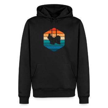 Shih Tzu amoureux des chiens Retro vintage Idée cadeau - Sweat à capuche Premium bio Homme - noir - Devant - Nico (187cm)