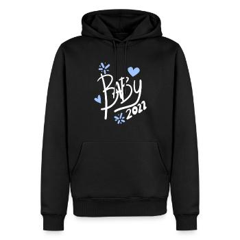 Bébé 2022 - Naissance Enceinte 2022 - Sweat à capuche Premium bio Homme - noir - Devant - Nico (187cm)
