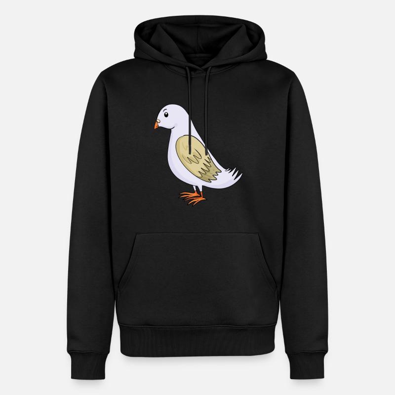 Taube - Männer Premium Bio Hoodie - Schwarz