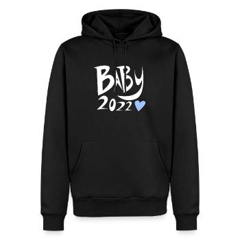 Bébé 2022 - Naissance Enceinte 2022 - Sweat à capuche Premium bio Homme - noir - Devant - Nico (187cm)