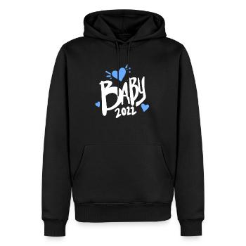Bébé 2022 - Naissance Enceinte 2022 - Sweat à capuche Premium bio Homme - noir - Devant - Nico (187cm)