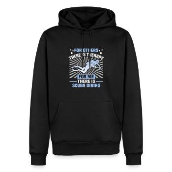 Instructeur de conception de plongée sous-marine Snorkeling - Sweat à capuche Premium bio Homme - noir - Devant - Nico (187cm)