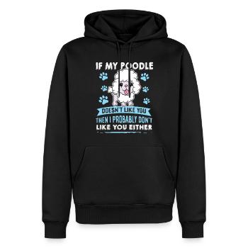 Hunde Pudel Design für Hundeliebhaber - Männer Premium Bio Hoodie - Schwarz - Vorne - Nico (187cm)