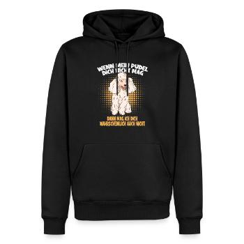 Hunde Pudel Design für Hundeliebhaber - Männer Premium Bio Hoodie - Schwarz - Vorne - Nico (187cm)