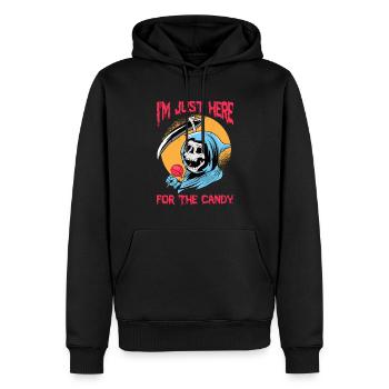 Conception d’Halloween pour la fête d’Halloween - Sweat à capuche Premium bio Homme - noir - Devant - Nico (187cm)