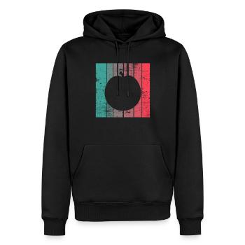 Apfel Gesund Frucht Obst Vegan Retro Geschenk - Männer Premium Bio Hoodie - Schwarz - Vorne - Nico (187cm)