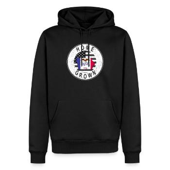 Land Map America US Flag Home Grown Iowa - Männer Premium Bio Hoodie - Schwarz - Vorne - Nico (187cm)