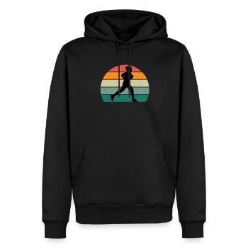 Krafttraining Fitnessstudio fitness sport Training - Männer Premium Bio Hoodie - Schwarz - Vorne - Nico (187cm)