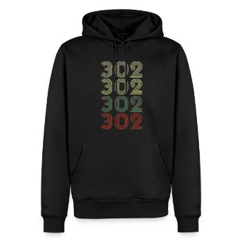 Retro America State Flag Area Code Delaware - Männer Premium Bio Hoodie - Schwarz - Vorne - Nico (187cm)