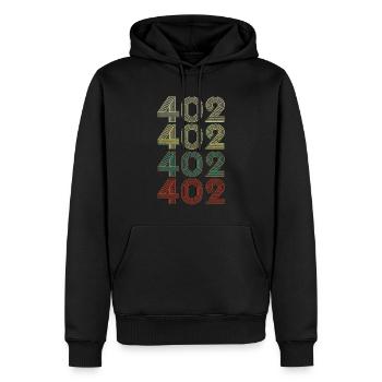 Retro America State Flag Area Code Nebraska - Männer Premium Bio Hoodie - Schwarz - Vorne - Nico (187cm)