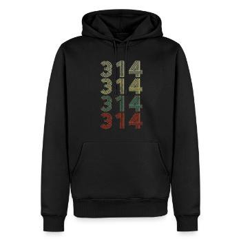 Retro America Drapeau de l’État Indicatif régional Missouri - Sweat à capuche Premium bio Homme - noir - Devant - Nico (187cm)