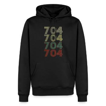 Retro America State Flag Area Code North Carolina - Männer Premium Bio Hoodie - Schwarz - Vorne - Nico (187cm)