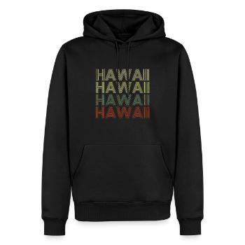 Retro America State Flag Vintage Hawaii - Männer Premium Bio Hoodie - Schwarz - Vorne - Nico (187cm)