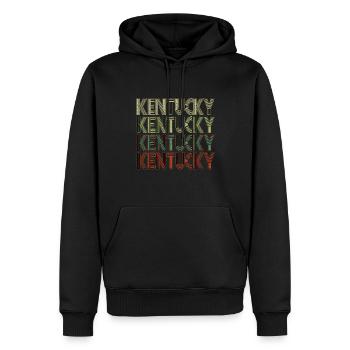 Retro America State Flag Vintage Kentuckys - Männer Premium Bio Hoodie - Schwarz - Vorne - Nico (187cm)