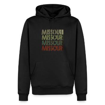 Retro America State Flag Vintage Missouri - Männer Premium Bio Hoodie - Schwarz - Vorne - Nico (187cm)