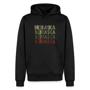 Retro America State Flag Vintage Nebraska - Männer Premium Bio Hoodie - Schwarz - Vorne - Nico (187cm)