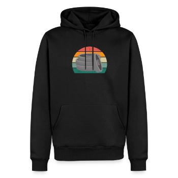 Krafttraining Fitnessstudio fitness sport Training - Männer Premium Bio Hoodie - Schwarz - Vorne - Nico (187cm)