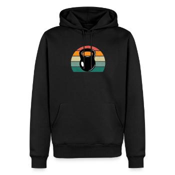 Krafttraining Fitnessstudio fitness sport Training - Männer Premium Bio Hoodie - Schwarz - Vorne - Nico (187cm)