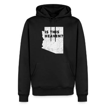 Carte terrestre Amérique État américain Accueil Paradis Arizona - Sweat à capuche Premium bio Homme - noir - Devant - Nico (187cm)