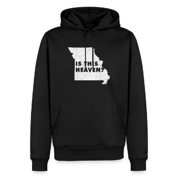 Carte terrestre Amérique État américain Accueil Paradis Missouri - Sweat à capuche Premium bio Homme - noir - Devant - Nico (187cm)