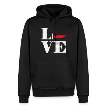 Proud America State Land Map Love Tennessee - Männer Premium Bio Hoodie - Schwarz - Vorne - Nico (187cm)